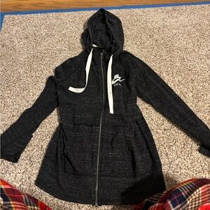 Nike Women's Black Zip-Up Hoodie